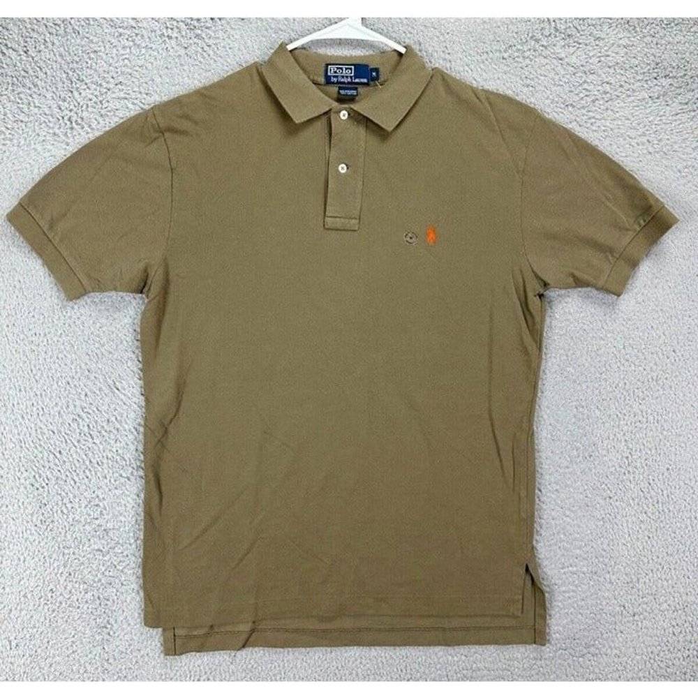 Polo Ralph Lauren Polo Shirt Mens M Medium Olive Green Basic Mesh Pony Rugby NEW